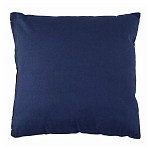 Подушка декоративная хлопковая синего цвета с абстрактным принтом Elysian Flow Azure варинант исполнения - 2 | Loft Concept в Орле