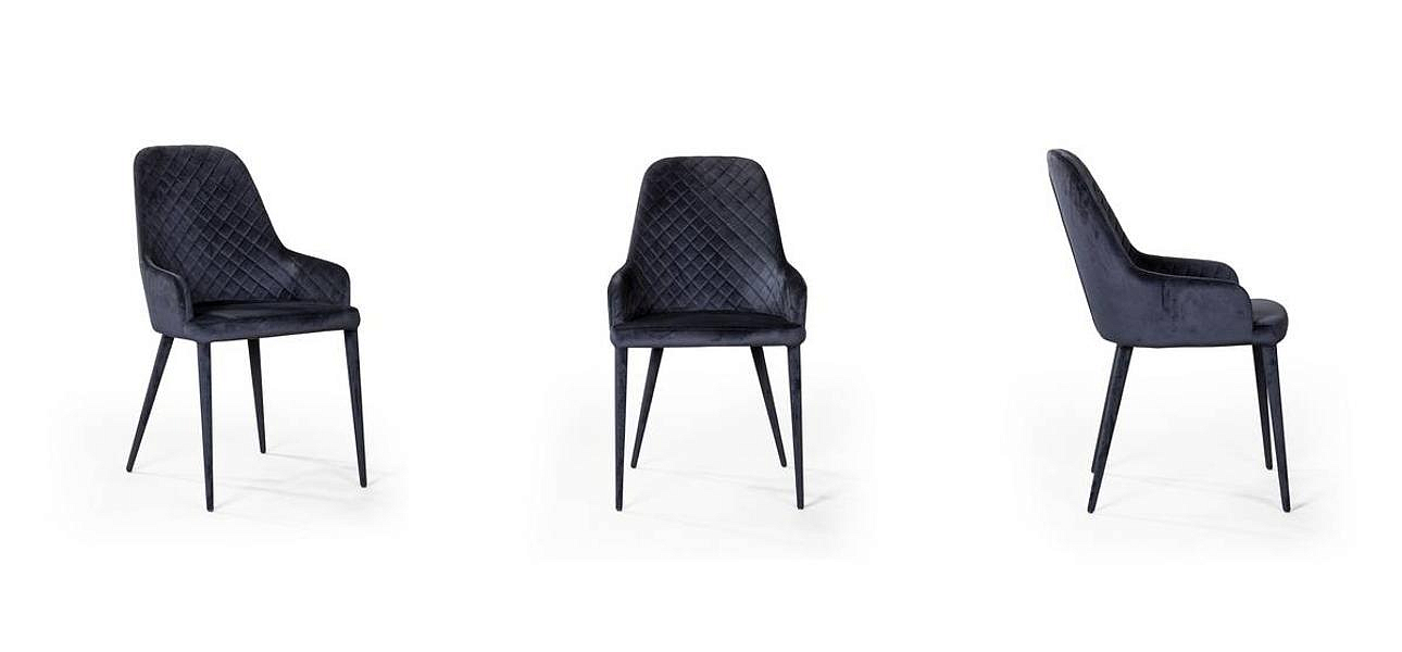 Стул Douglas Rhombus Chair Черный Велюр Стул Douglas Rhombus Chair Черный Велюр - Loft-Concept в Орле