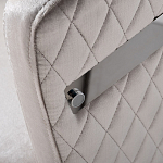 Стул серый велюровый со стеганной спинкой Focus on Convenience варинант исполнения - 2 | Loft Concept в Орле