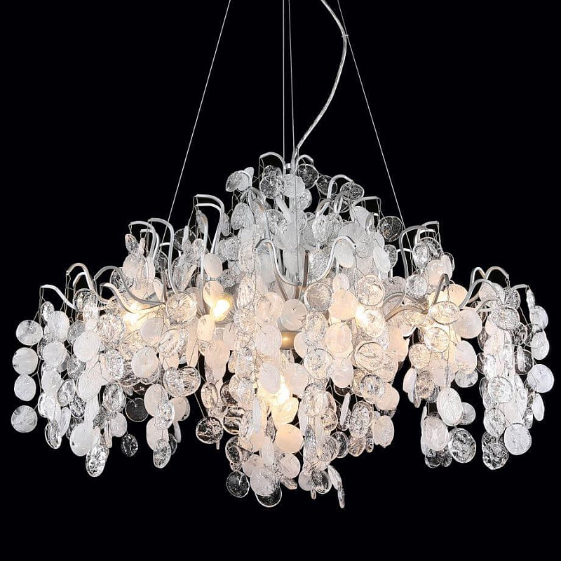 Люстра FAIRYTREE Chandelier 9 Белый Серебряный Прозрачное Стекло Люстра FAIRYTREE Chandelier 9 Белый Серебряный Прозрачное Стекло в Орле | Loft Concept