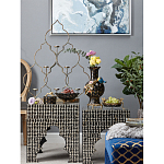 Блюдо черного цвета из фрафора на бронзовых ножках Eden Garden porcelain and bronze варинант исполнения - 6 | Loft Concept в Орле