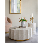 Стол кофейный с отделкой раковинами устриц Coastal Charm варинант исполнения - 4 | Loft Concept в Орле