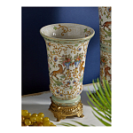 Ваза из фарфора на бронзовом основании Turquoise Blooming Garden варинант исполнения - 5 | Loft Concept в Орле