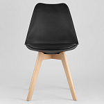 Стул с основой из пластика и мягким сиденьем Arvika Black варинант исполнения - 2 | Loft Concept в Орле