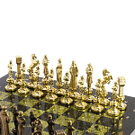 Шахматы Ренессанс из бронзы с доской из натурального камня Змеевик Decorative Thematic Chess варинант исполнения - 3 | Loft Concept в Орле
