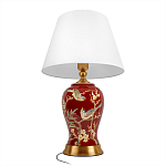 Настольная лампа бордовая с изображением птиц Slip Away варинант исполнения - 3 | Loft Concept в Орле