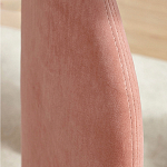 Обеденный стол со стеклянной столешницей и розовыми ножками с тканевой обивкой Wrigley варинант исполнения - 2 | Loft Concept в Орле