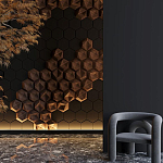 Гипсовая 3D панель с принтографией PM-41 варинант исполнения - 5 | Loft Concept в Орле