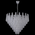 Люстра с подвесками из рифленного стекла в форме капель Textured Glass Chandelier варинант исполнения - 6 | Loft Concept в Орле