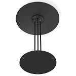 Стол журнальный круглый с бежевой столешницей из стекла Beige Marble варинант исполнения - 5 | Loft Concept в Орле