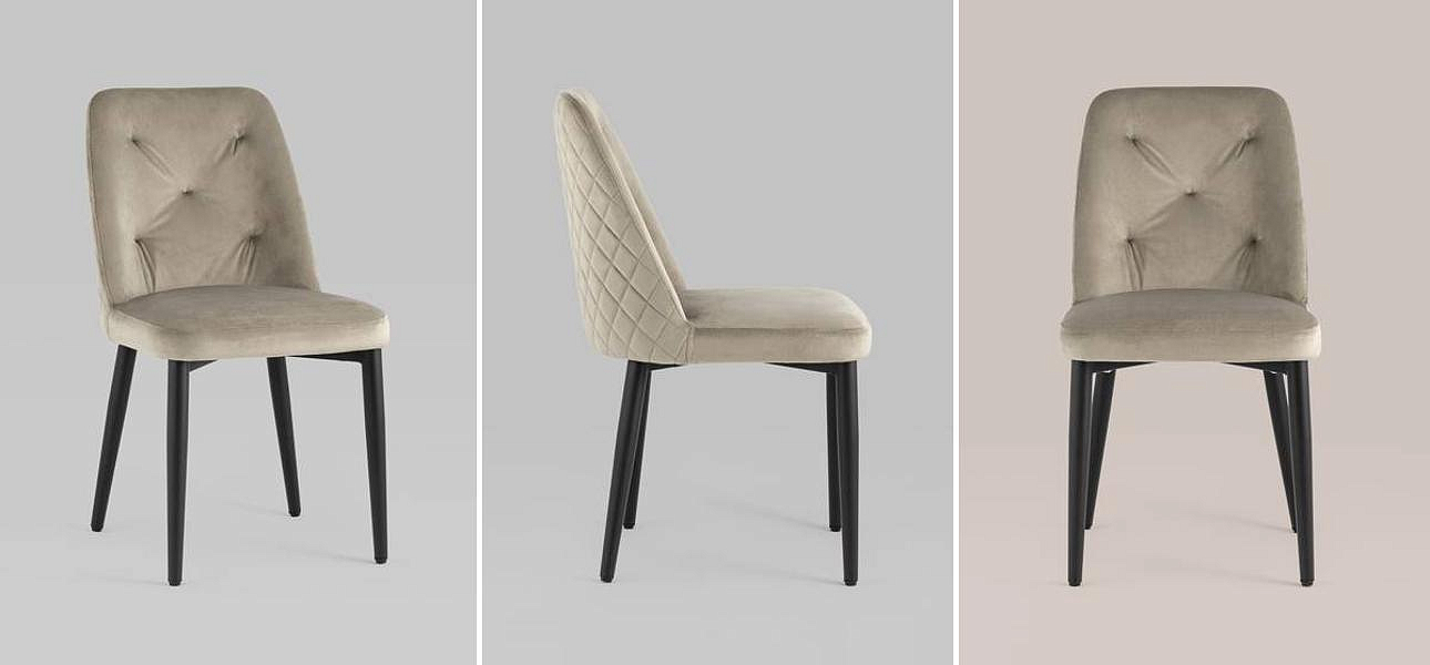 Стул Emma Chair Велюр Шампань Стул Emma Chair Велюр Шампань - Loft-Concept в Орле