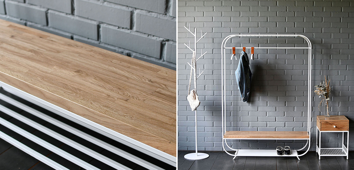 Рейл Jethro Industrial Metal Rust Clothes Rail Рейл Jethro Industrial Metal Rust Clothes Rail - Loft-Concept в Орле