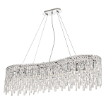 Люстра подвесная вытянутой формы с хрустальными подвесками Ludivine Lighting варинант исполнения - 1 | Loft Concept в Орле