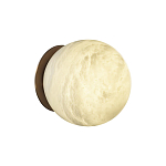 Настенно-потолочный светильник с плафоном в форме шара из алебастра Cryptocrystalline Stone варинант исполнения - 1 | Loft Concept в Орле