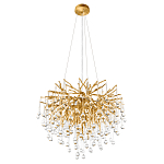 Люстра подвесная с прозрачными стеклянными подвесками в форме капель Диаметр 60 см Droplet Chandelier варинант исполнения - 4 | Loft Concept в Орле