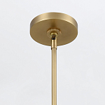 Подвесной светильник линейный латунного цвета в кожаном коричневом чехле и декоративными ремешками Alora варинант исполнения - 5 | Loft Concept в Орле