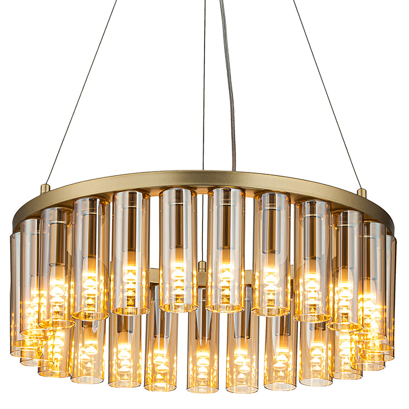 Люстра со стеклянными цилиндрическими плафонами Luminous Cylinders Amber Round Золотой Янтарь (Amber) Люстра со стеклянными цилиндрическими плафонами Luminous Cylinders Amber Round Золотой Янтарь (Amber) в Орле | Loft Concept