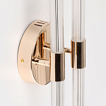 Бра с круглым основанием золотого цвета и двумя вертикальными плафонами Hex Scaffold варинант исполнения - 4 | Loft Concept в Орле