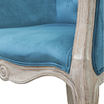 Кресло низкое в стиле прованс Louis French Armchair blue velour варинант исполнения - 4 | Loft Concept в Орле