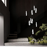 Подвесной светильник белого цвета с изогнутым плафоном Flow Loop варинант исполнения - 7 | Loft Concept в Орле