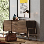 Дизайнерский комод трапециевидной формы с ручками и основанием золотого цвета Armaria варинант исполнения - 1 | Loft Concept в Орле