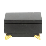 Шкатулка из натурального камня змеевик чёрного цвета Stone Casket варинант исполнения - 3 | Loft Concept в Орле