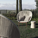 Дизайнерское уличное кресло с веревочной спинкой PETALO Armchair варинант исполнения - 3 | Loft Concept в Орле