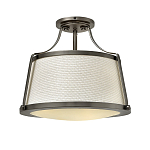 Потолочный светильник со светлым текстильным абажуром Hinkley варинант исполнения - 1 | Loft Concept в Орле
