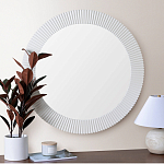 Зеркало в круглой фактурной раме Mirror Modern Texture белое варинант исполнения - 5 | Loft Concept в Орле