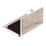 Визитница карманная металлическая с накладкой из натурального камня Агат Stone Business Card Holders  варинант исполнения - 3 | Loft Concept в Орле