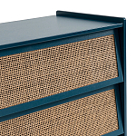 Комод с 3-мя ящиками из ротанга Blais Deep Blue Wicker Furniture варинант исполнения - 5 | Loft Concept в Орле