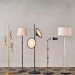 Торшер черный с 2-мя большими лампами Black Diffusers варинант исполнения - 2 | Loft Concept в Орле