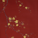 Обои ручная роспись Cherry Tree Special Colourway on Scarlet Lady dyed silk варинант исполнения - 2 | Loft Concept в Орле