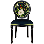 Стул чёрный из натурального бука с изображением птица в саду Blooming Red Birds варинант исполнения - 1 | Loft Concept в Орле