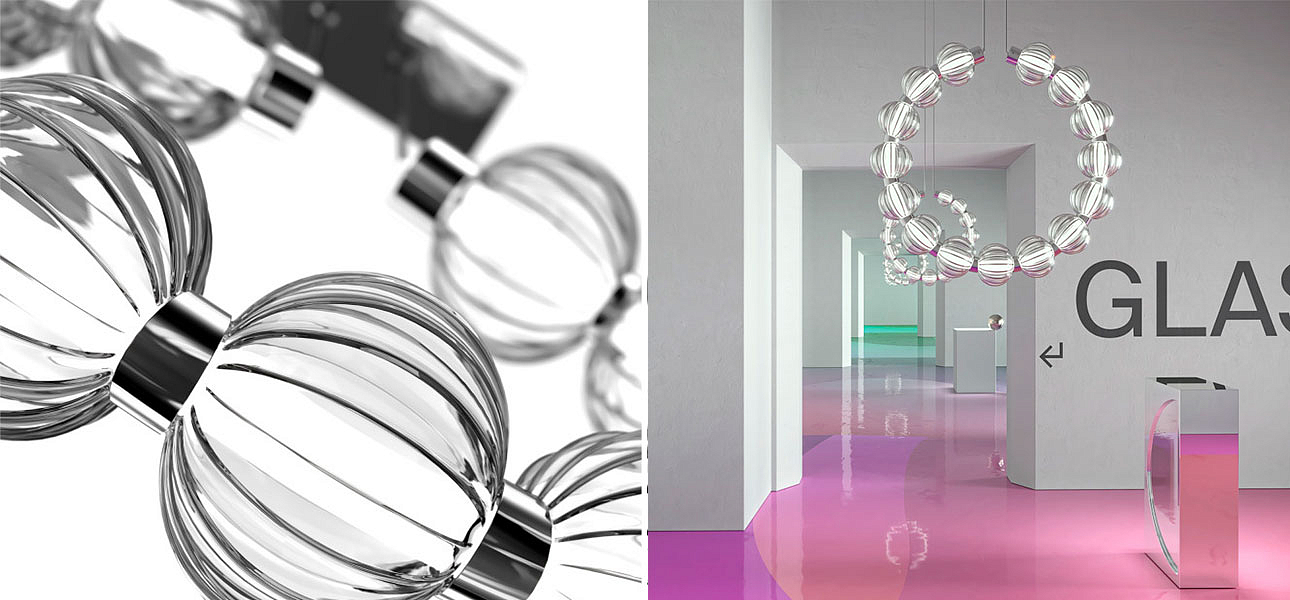 Светильник вертикальное кольцо со стеклянными шарами Balls Lamp Светильник вертикальное кольцо со стеклянными шарами Balls Lamp - Loft-Concept в Орле