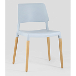 Пластиковый стул на ножках из массива бука Ferret Grey-Blue варинант исполнения - 1 | Loft Concept в Орле