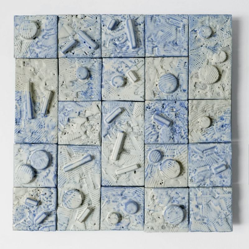 Геометрическое Объемное Панно Blue Curve Geometry Голубой в Орле | Loft Concept 