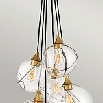 Подвесной светильник с шестью прозрачными стеклянными шарообразными плафонами Hinkley варинант исполнения - 6 | Loft Concept в Орле