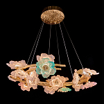 Люстра круглая на золотом каркасе с цветочным декором Miscellaneous herbs варинант исполнения - 3 | Loft Concept в Орле