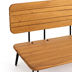 Двухместный диван из акации без подлоконтиков Amra варинант исполнения - 7 | Loft Concept в Орле