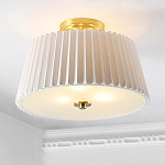 Потолочный светильник с белым плиссированным абажуром Ganglion варинант исполнения - 4 | Loft Concept в Орле