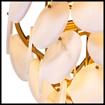 Люстра подвесная четырехъярусная с подвесками в форме дисков Cryptocrystalline Stone варинант исполнения - 3 | Loft Concept в Орле