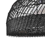 Подвесной светильник с округлым абажуром из черного ротанга Wicker Furniture варинант исполнения - 5 | Loft Concept в Орле