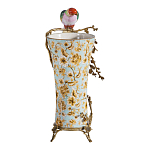 Ваза фарфоровая с птицей на бронзовой ветке Garden of Eden варинант исполнения - 4 | Loft Concept в Орле