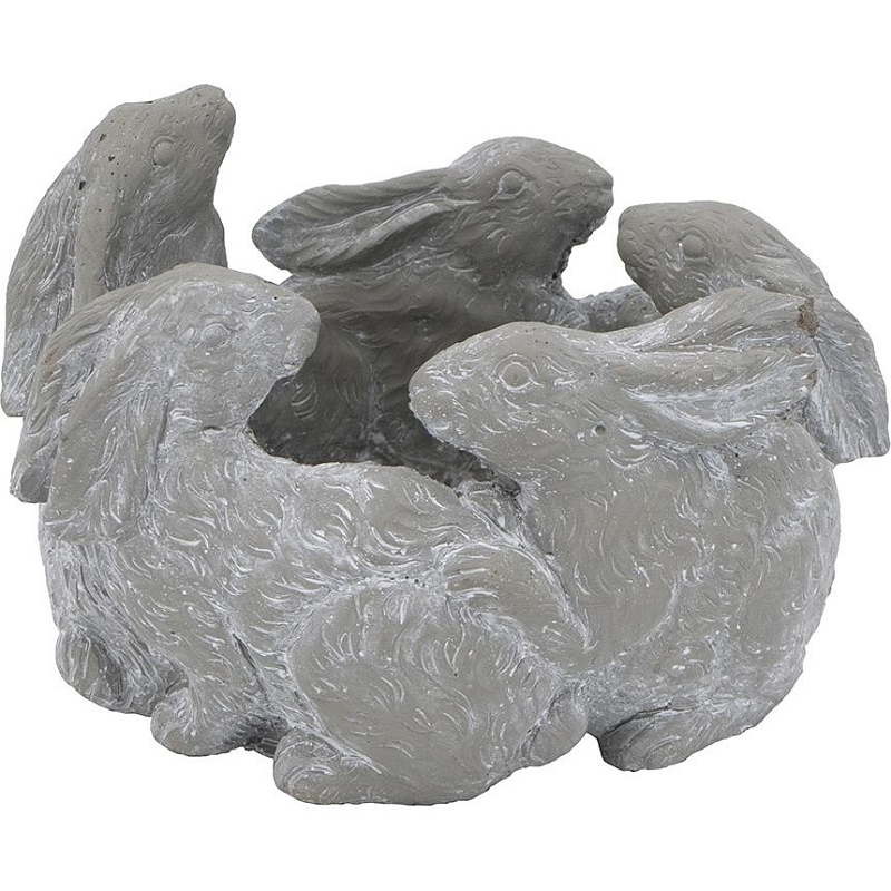 Кашпо A collection of baby rabbits Серый Кашпо A collection of baby rabbits Серый в Орле | Loft Concept