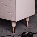 Дизайнерский комод розовый с фактурным фасадом Tiles варинант исполнения - 3 | Loft Concept в Орле