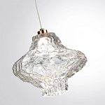 Подвесной светильник с плафоном из фактурного прозрачного стекла Light Ensemble варинант исполнения - 5 | Loft Concept в Орле