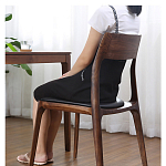 Стул деревянный с мягким сиденьем из черной натуральной кожи Moon Walnut Furniture варинант исполнения - 3 | Loft Concept в Орле