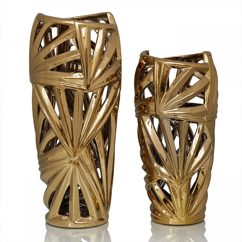 Ваза Palm Leaves Gold Золотой Ваза Palm Leaves Gold Золотой в Орле | Loft Concept