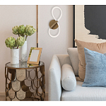 Бра с белым плафоном в форме восьмерки и круглым основанием Luke Lampco Tracer Lamp варинант исполнения - 7 | Loft Concept в Орле